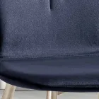Silla con Asiento Monocasco de Tela y Patas Cónicas Made in Italy - Nezoku viadurini