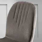 Silla con asiento monocasco de tela y patas de madera Made in Italy - Nezoku viadurini