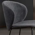 Silla con asiento monocasco de tela y patas de metal Made in Italy - Ichigo viadurini