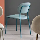 Silla con Estructura de Metal, Asiento y Respaldo de Tela - Serenella viadurini