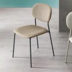 Silla con Estructura de Metal, Asiento y Respaldo de Tela - Serenella viadurini