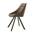 Silla con estructura de metal pintado y asiento suave vintage Made in Italy - Thani