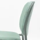 Silla de Cocina Tapizada en Tela y Metal Made in Italy 2 Piezas - Sangria viadurini