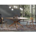 Silla de cocina de tela con estructura de madera maciza de 2 piezas - Tonino viadurini