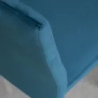 Silla de cocina con patas de metal y asiento de terciopelo, 4 piezas - Darvina viadurini