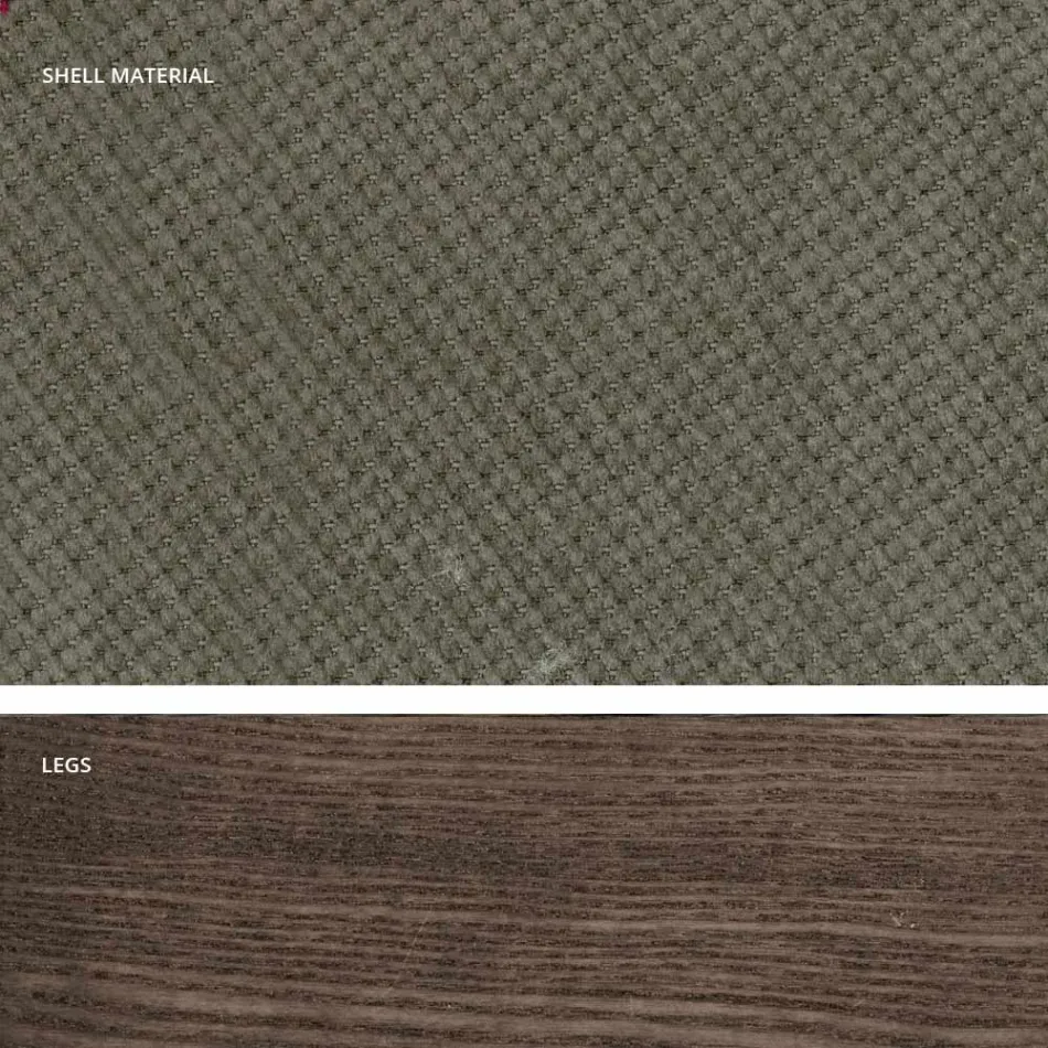 Silla de cocina de diseño en madera y tela hecha en Italia, Egizia viadurini