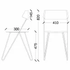 Silla de cocina hecha a mano en madera y acero precioso Made in Italy - Granada viadurini