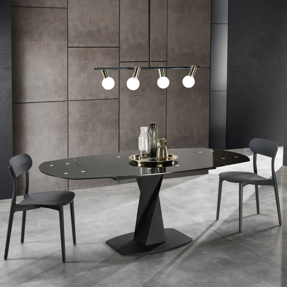 Silla de cocina en polipropileno blanco o gris mate 4 piezas - Milán viadurini