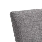 Silla de Cocina en Tela Gris con Base de Metal 2 Piezas - Contraventana viadurini