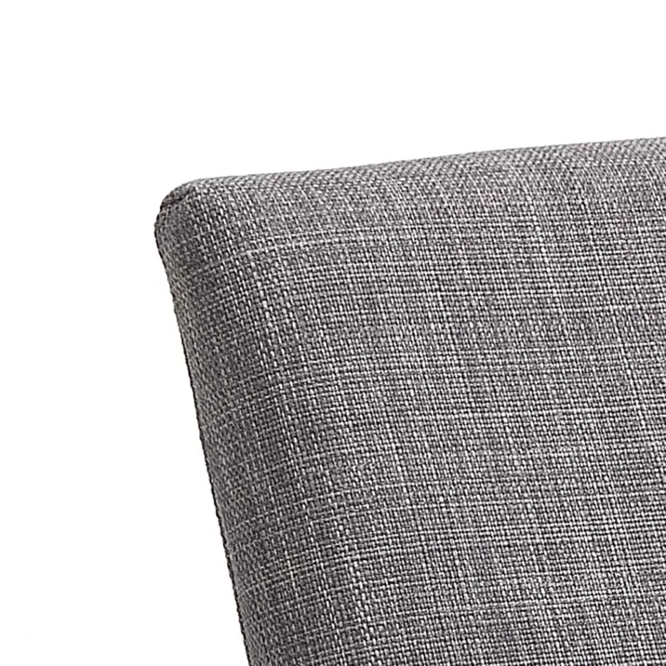 Silla de Cocina en Tela Gris con Base de Metal 2 Piezas - Contraventana viadurini