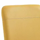 Silla de cocina o salón en piel sintética de colores y diseño de metal - Hermione viadurini