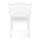 Silla apilable para exteriores en aluminio blanco o antracita, 4 piezas - Ode viadurini