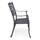 Silla apilable para exteriores en aluminio blanco o antracita, 4 piezas - Ode viadurini