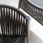 Silla apilable para exteriores en aluminio y cuerda Made in Italy - Nymeria viadurini