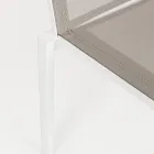 Silla de exterior apilable en aluminio y textileno, Homemotion 4 piezas - Serge viadurini