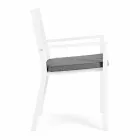 Silla de exterior apilable de aluminio Homemotion, 4 piezas - Carina viadurini