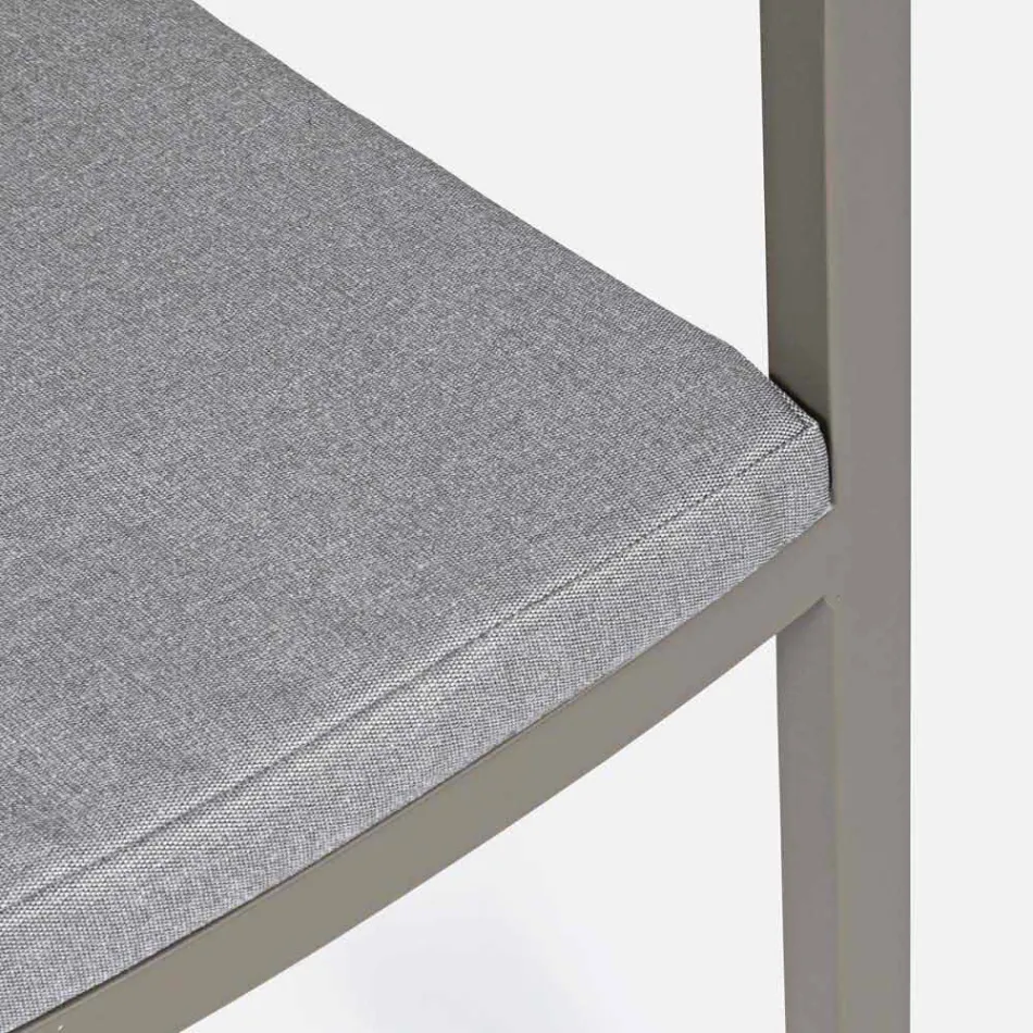 Silla de exterior apilable de aluminio Homemotion, 4 piezas - Carina viadurini