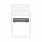 Silla de exterior apilable de aluminio Homemotion, 4 piezas - Carina viadurini