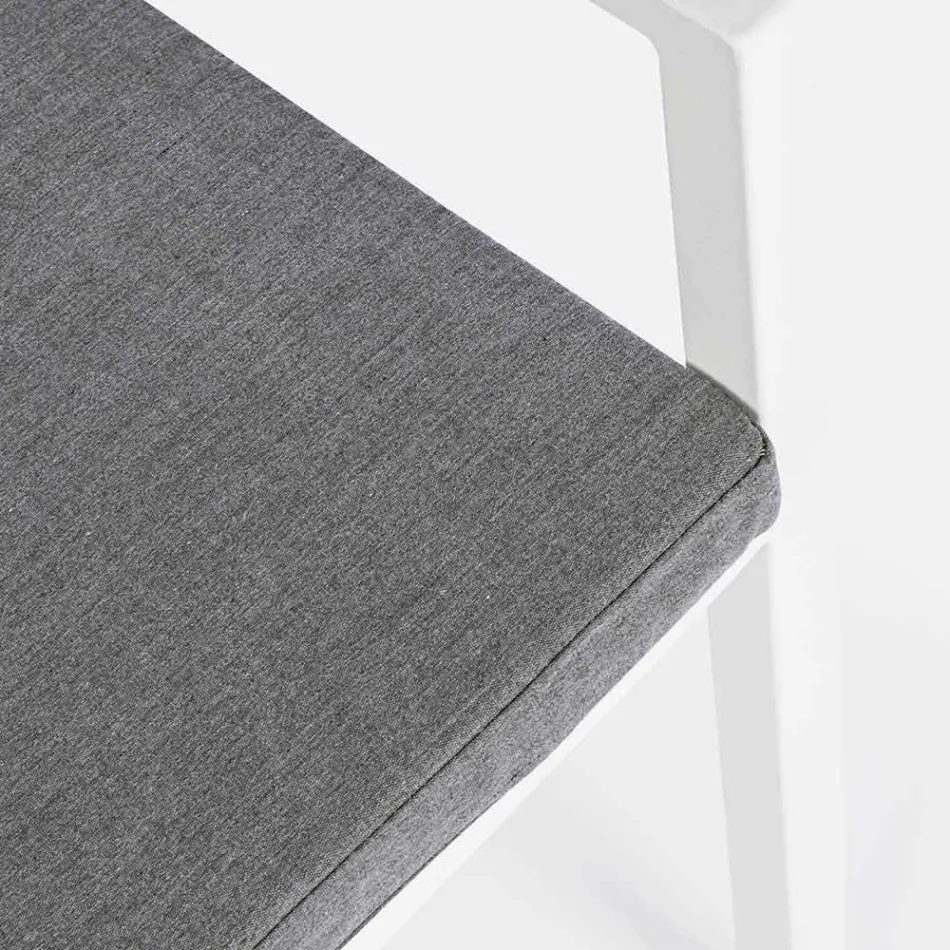 Silla de exterior apilable de aluminio Homemotion, 4 piezas - Carina viadurini