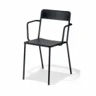 Silla apilable de metal para exterior Made in Italy, 4 piezas - Xylia viadurini