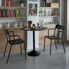 Silla apilable de metal para exterior Made in Italy, 4 piezas - Xylia viadurini