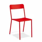 Silla apilable de metal para exterior Made in Italy, 4 piezas - Xylia viadurini