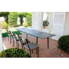 Silla apilable de exterior en metal pintado Made in Italy, 4 piezas - Tul viadurini