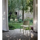 Silla apilable de exterior en polipropileno Made in Italy, 4 piezas - Bertina viadurini