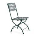 Silla de exterior plegable en acero galvanizado Made in Italy 2 piezas - Selvaggia