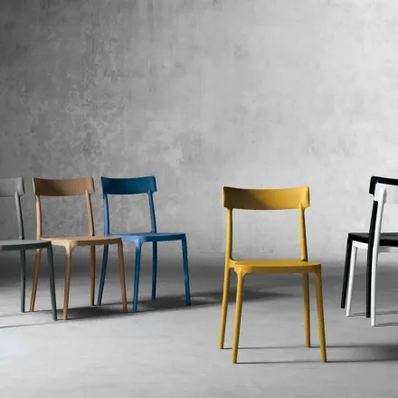 Silla de diseño para exterior / interior de polipropileno fabricada en Italia Peia viadurini