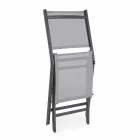 Silla plegable para exteriores en Textilene y Aluminio, 4 Piezas - Holly viadurini