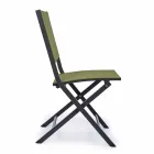 Silla plegable para exteriores en Textilene y Aluminio, 4 Piezas - Holly viadurini