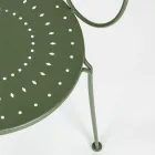 Silla de Jardín con Reposabrazos Diseño Shabby Chic en Acero - Enchantment viadurini