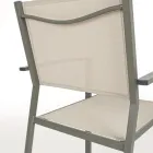 Silla de Jardín Apilable en Aluminio y Textileno de Diseño Moderno - Franz viadurini