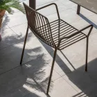 Silla de jardín apilable en metal Made in Italy 2 piezas - Giuliana viadurini