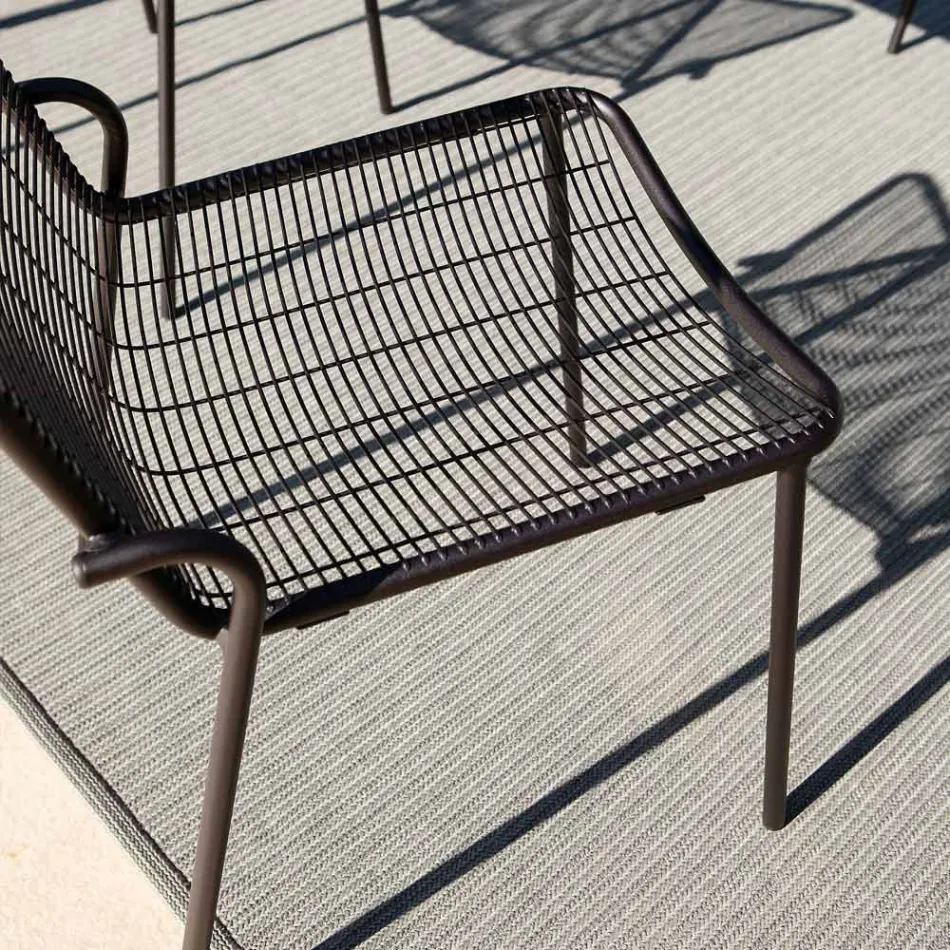 Silla de jardín apilable en metal galvanizado Made in Italy 4 piezas - Vikas viadurini
