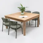 Silla de Jardín en Aluminio y Tejido de Cuerda - Algedi viadurini