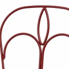 Silla de jardín de hierro rojo con cojín Made in Italy, 2 piezas - Ágata viadurini