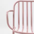 Silla de jardín de metal con reposabrazos Made in Italy 2 piezas - Simply viadurini