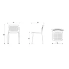 Silla de Jardín en Metal Pintado Made in Italy 2 Piezas - Synergy viadurini