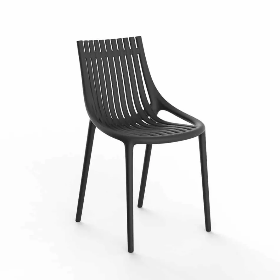 Silla de jardín apilable de plástico de colores 4 piezas - Ibiza by Vondom viadurini