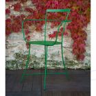 Silla de jardín moderna en acero lacado en color Made in Italy - Edda viadurini