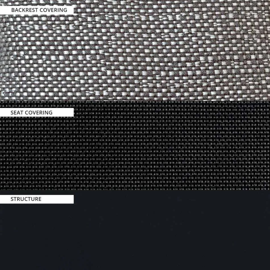 Estructura de silla de jardín en aluminio pintado Made in Italy - Jouve viadurini