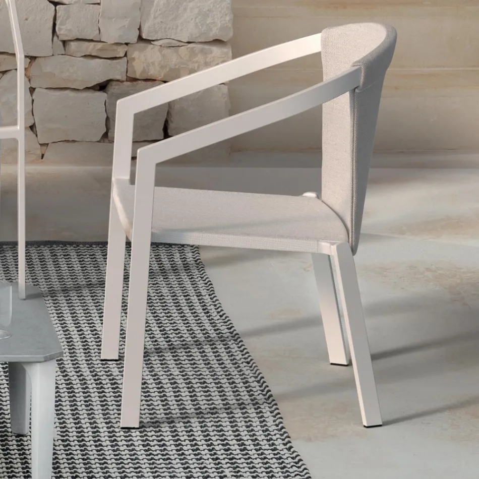 Estructura de silla de jardín en aluminio pintado Made in Italy - Jouve viadurini