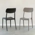 Silla Apilable para Interior y Exterior en Polipropileno de Diferentes Colores - Garima viadurini