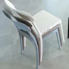 Silla Apilable para Interior y Exterior en Polipropileno de Diferentes Colores - Garima viadurini