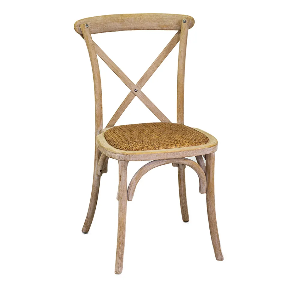 Silla apilable de interior en madera de olmo - Barriera viadurini