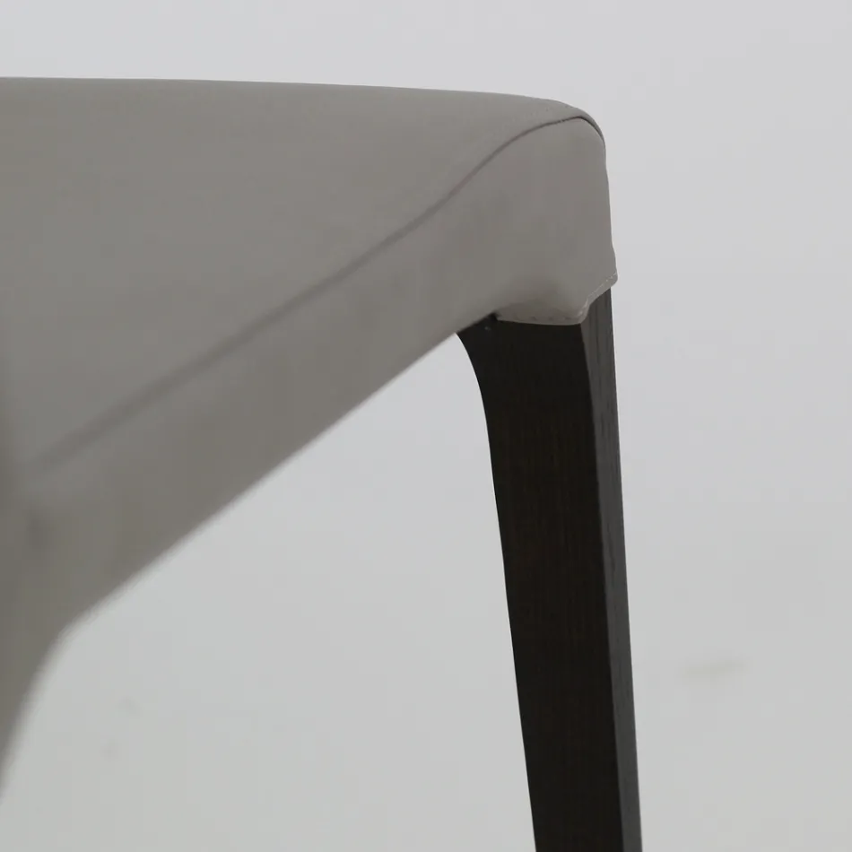 Silla de interior en madera de fresno y polipiel Made in Italy - Floki viadurini