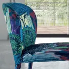 Silla de Comedor con Asiento y Patas Tapizadas Made in Italy - Verona viadurini