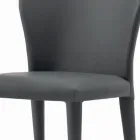 Silla de Comedor con Asiento y Patas Tapizadas Made in Italy - Verona viadurini
